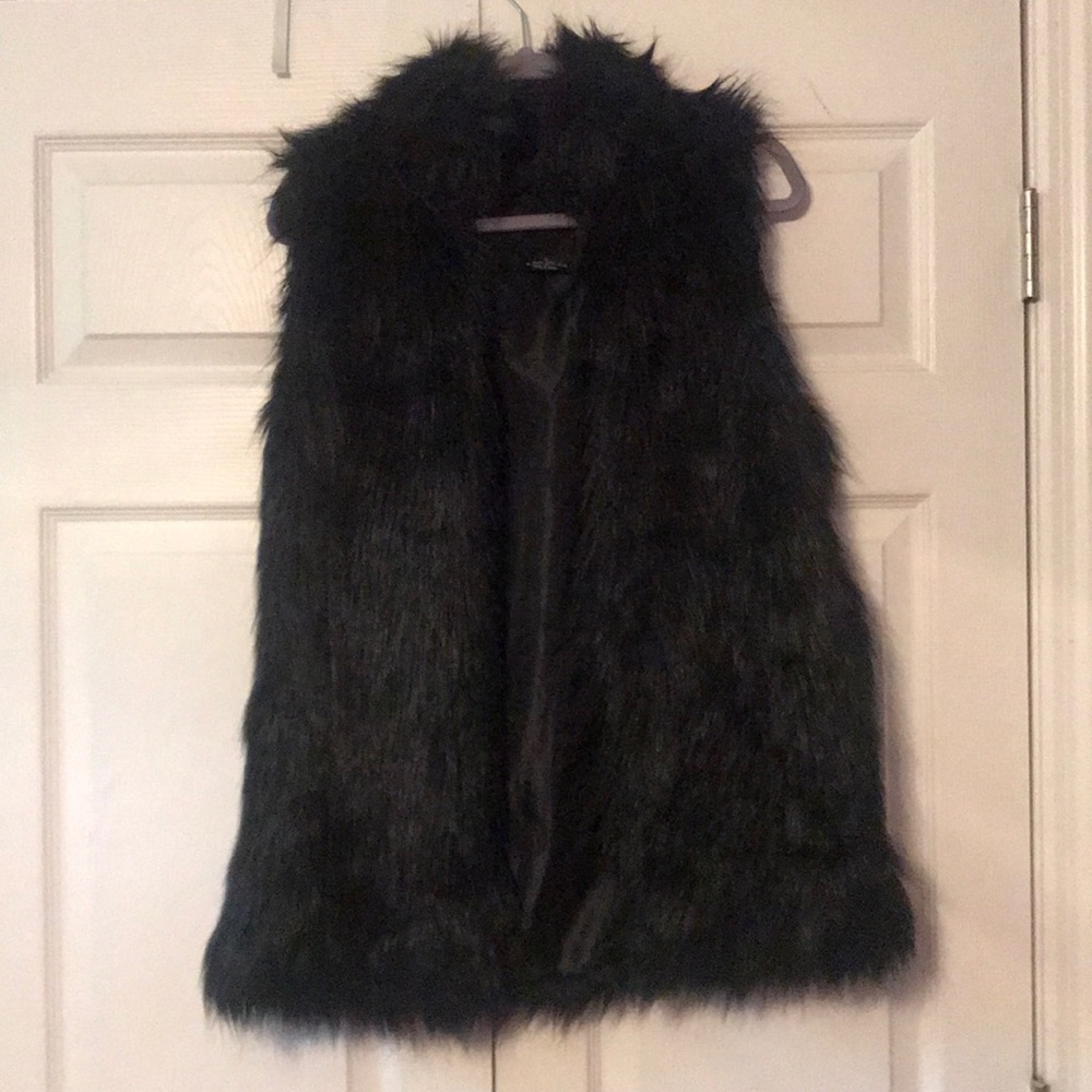 Black Fur Vest